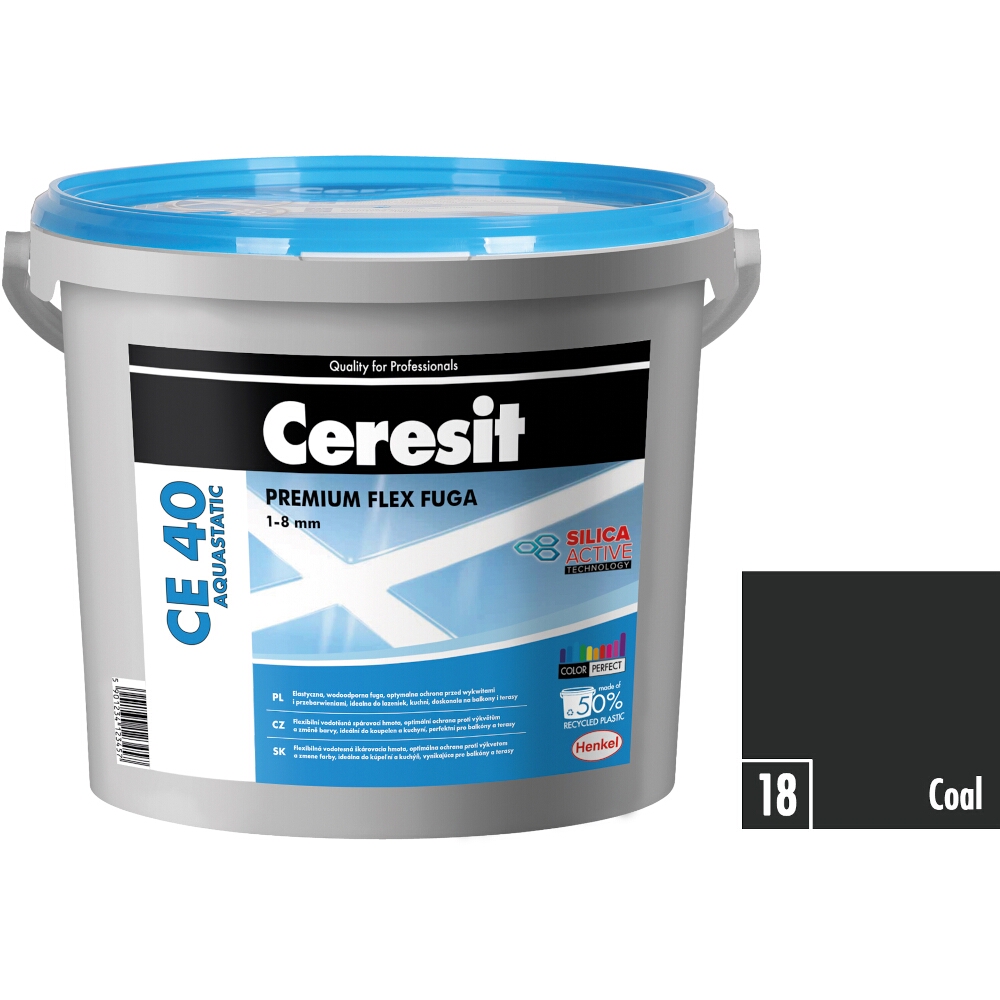 Flexibilní spárovací hmota Ceresit CE 40 Aquastatic coal, 5 kg