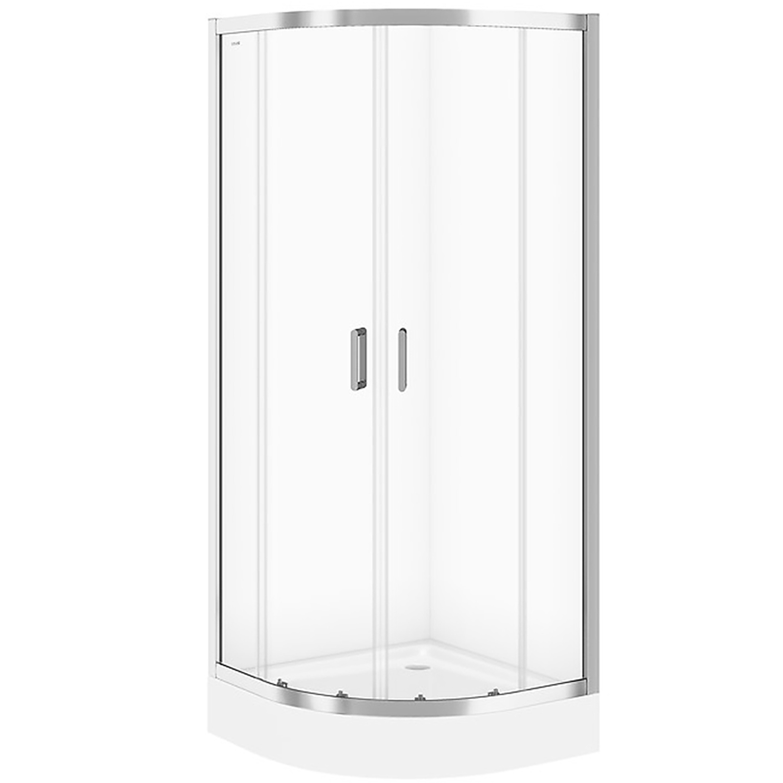 CERSANIT Půlkruhový sprchový kout BASIC 90x185 se sprchovou vaničkou TAKO 90x16 S601-118
