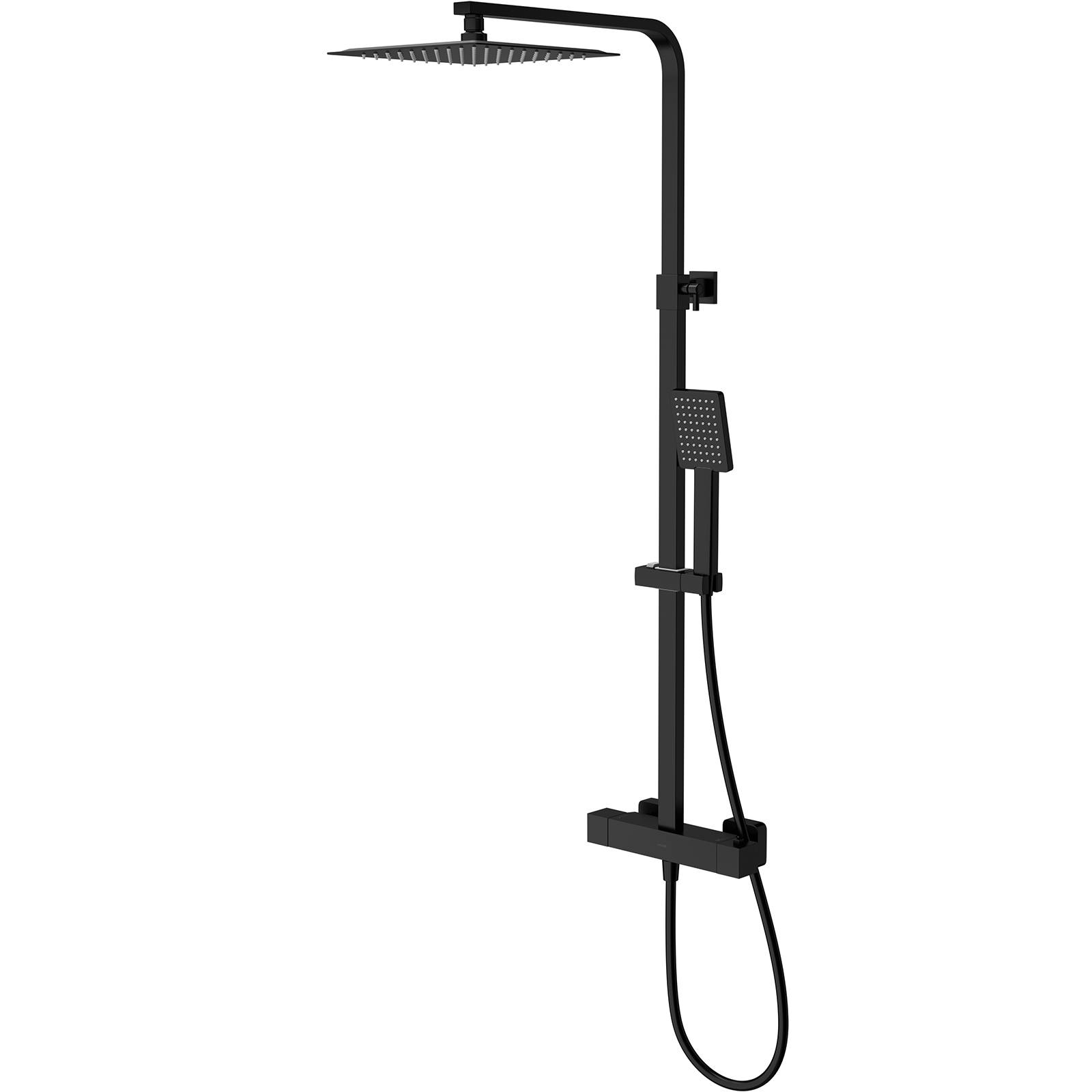 CERSANIT CITY sprchový set s termostatickou baterií, obdélníkový černý S951-849 CERSANIT CITY sprchový set s termostatickou baterií, obdélníkový černý S951-849