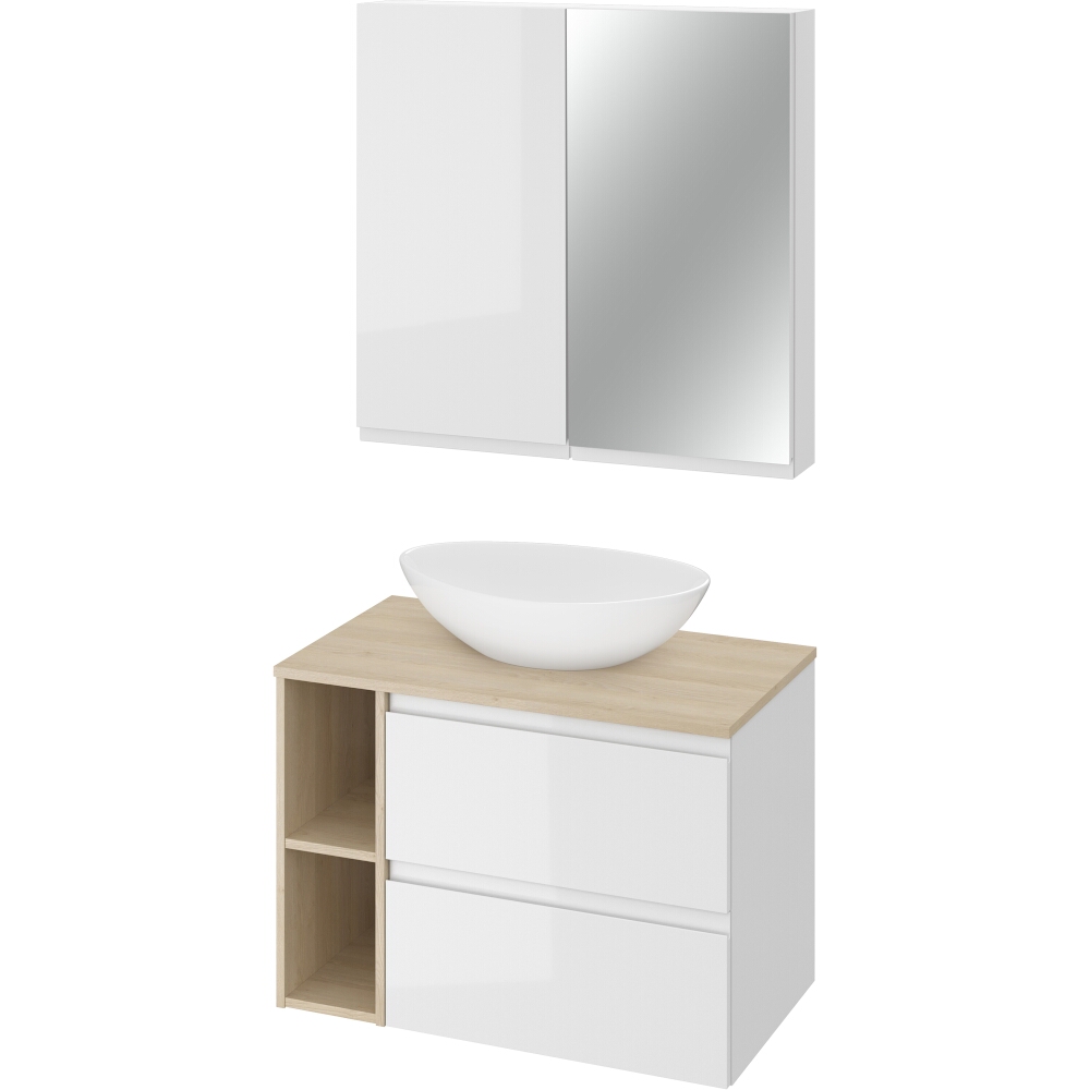 CERSANIT MODUO 60 modul umyvadlové skříňky, zrcadlová skříňka, nástěnná, deska, umyvadlo S801-447