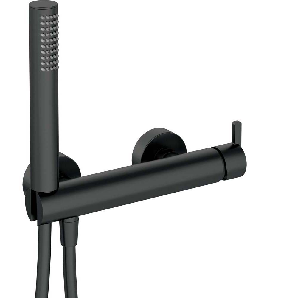 DEANTE SILIA nástěnná sprchová bateria s černou sprchovou sadou BQS_N41M