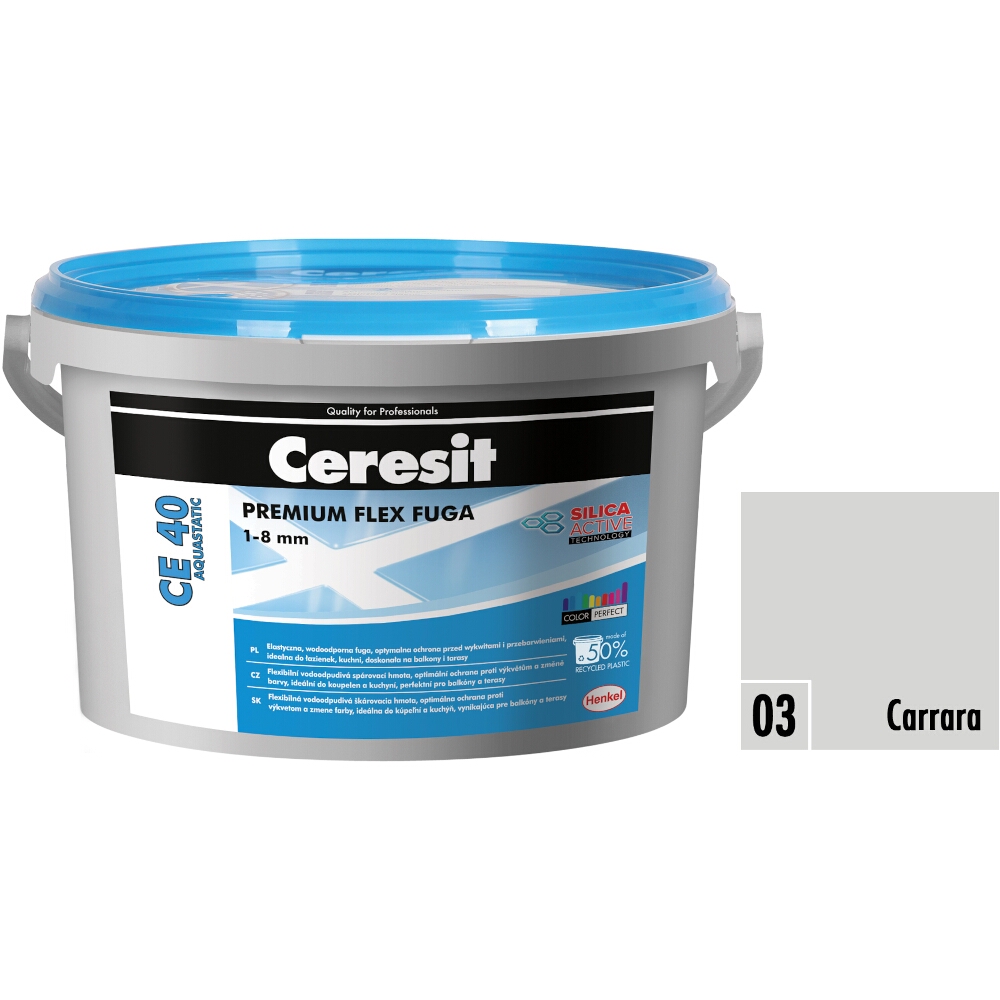 Flexibilní spárovací hmota Ceresit CE 40 Aquastatic carrara, 2 kg 
