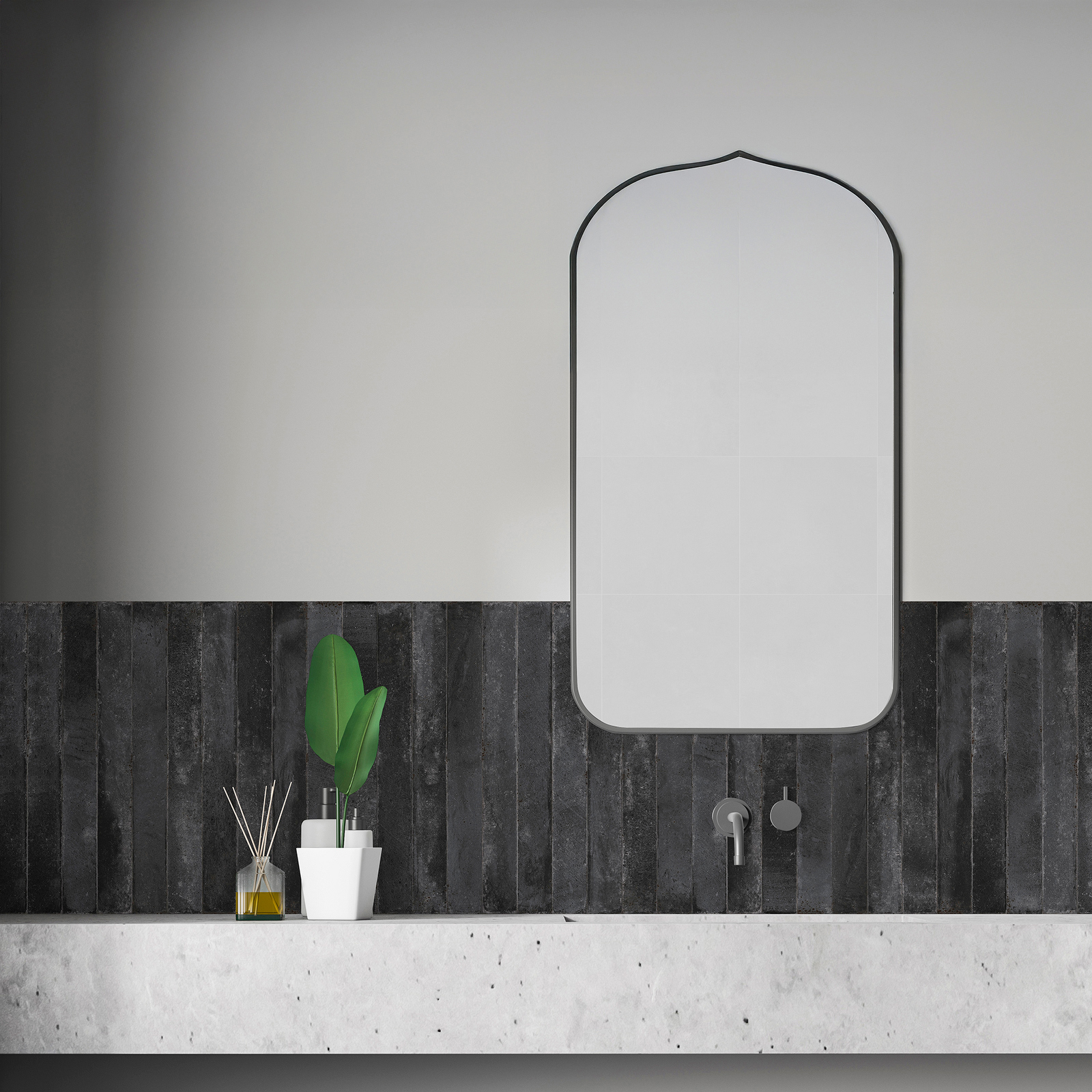 OBKLAD NA STĚNU MYKONOS MIXTIK IRON GLOSSY 4,8X44,5