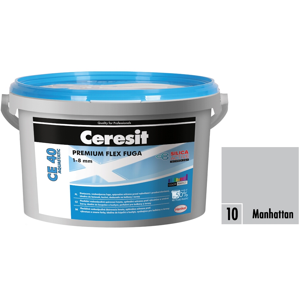 Flexibilní spárovací hmota Ceresit CE 40 Aquastatic manhattan, 2 kg