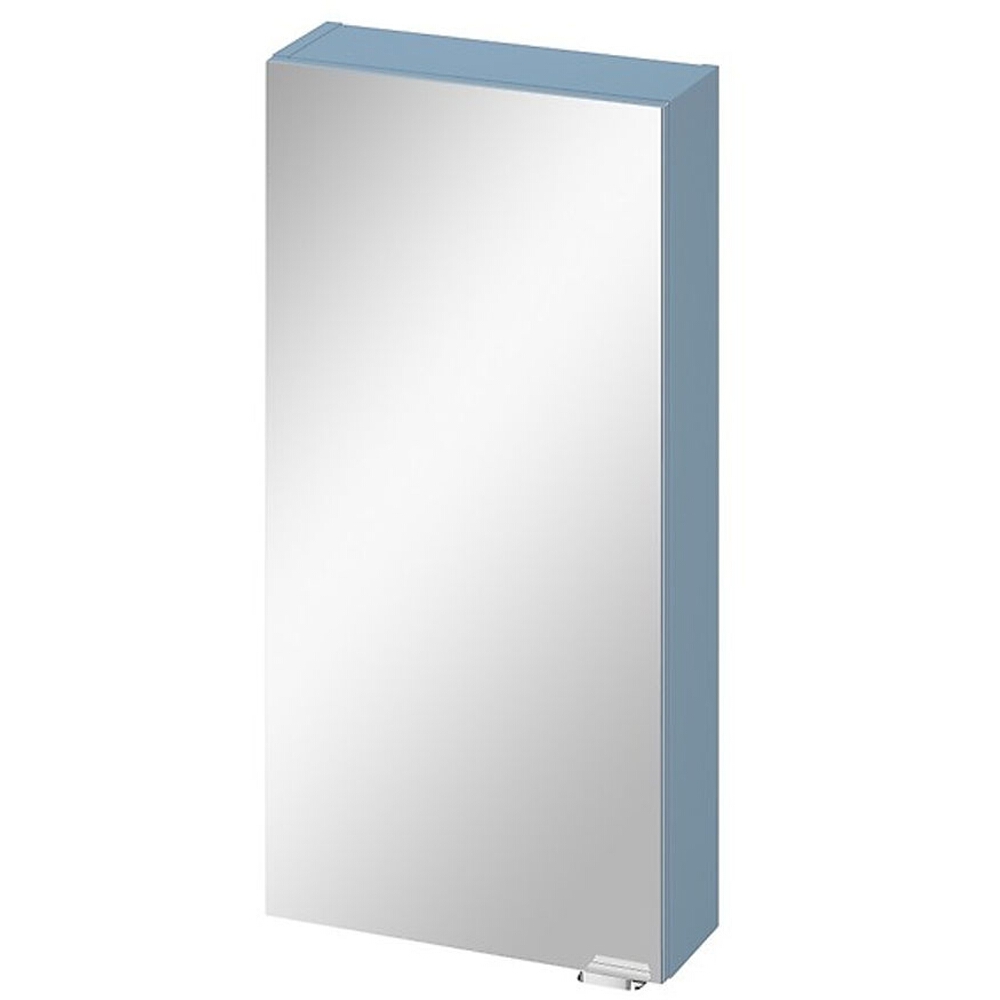 Závěsná koupelnová skříňka se zrcadlem LARGA 40 modrá