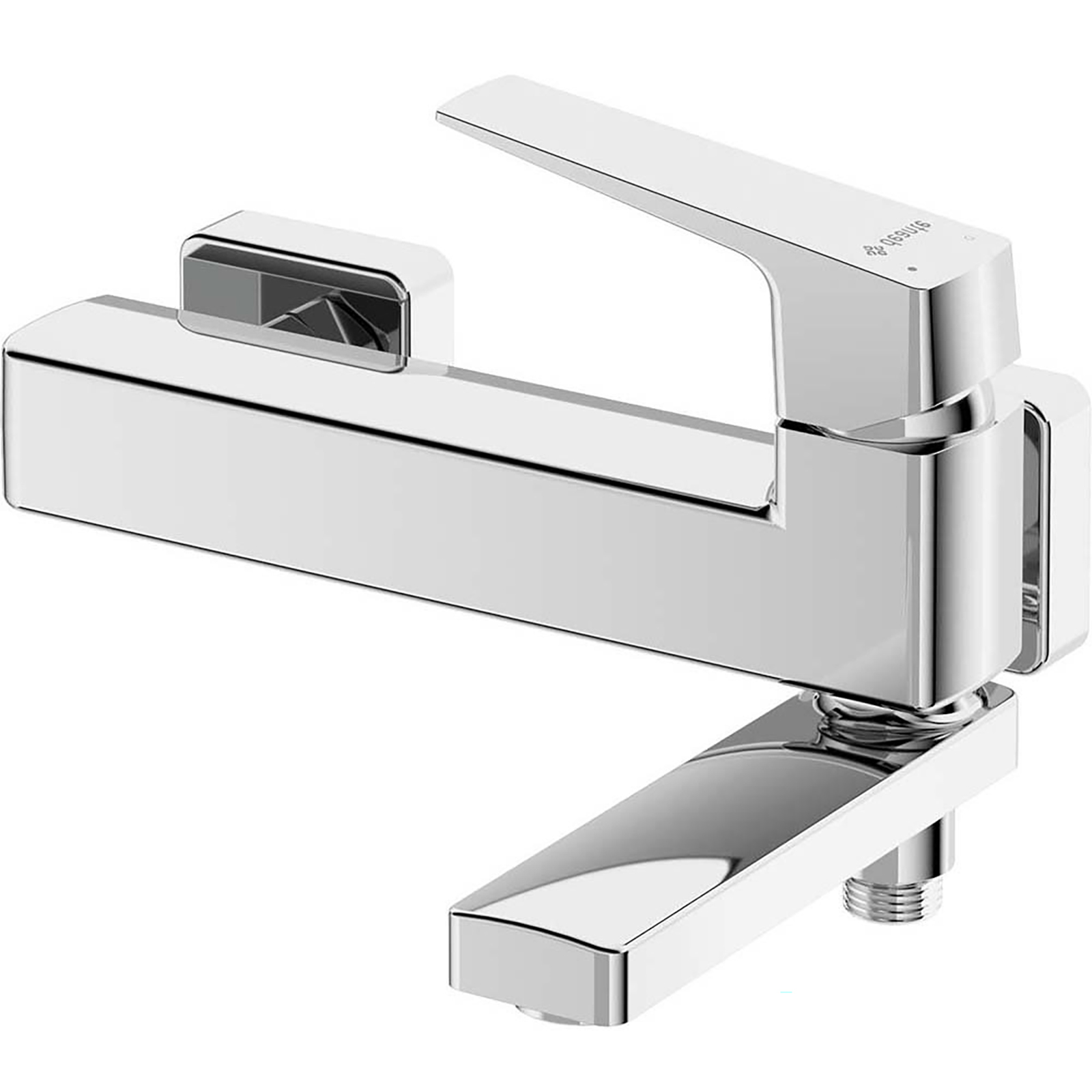 DEANTE Nástěnná vana BLUR s chromovaným výtokem skládacím výtokem BQL_012M