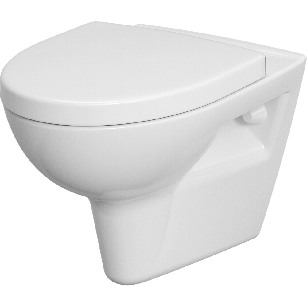 Závěsná WC mísa WC SET 547 PARVA NEW CLEAN ON duroplastové sedátko