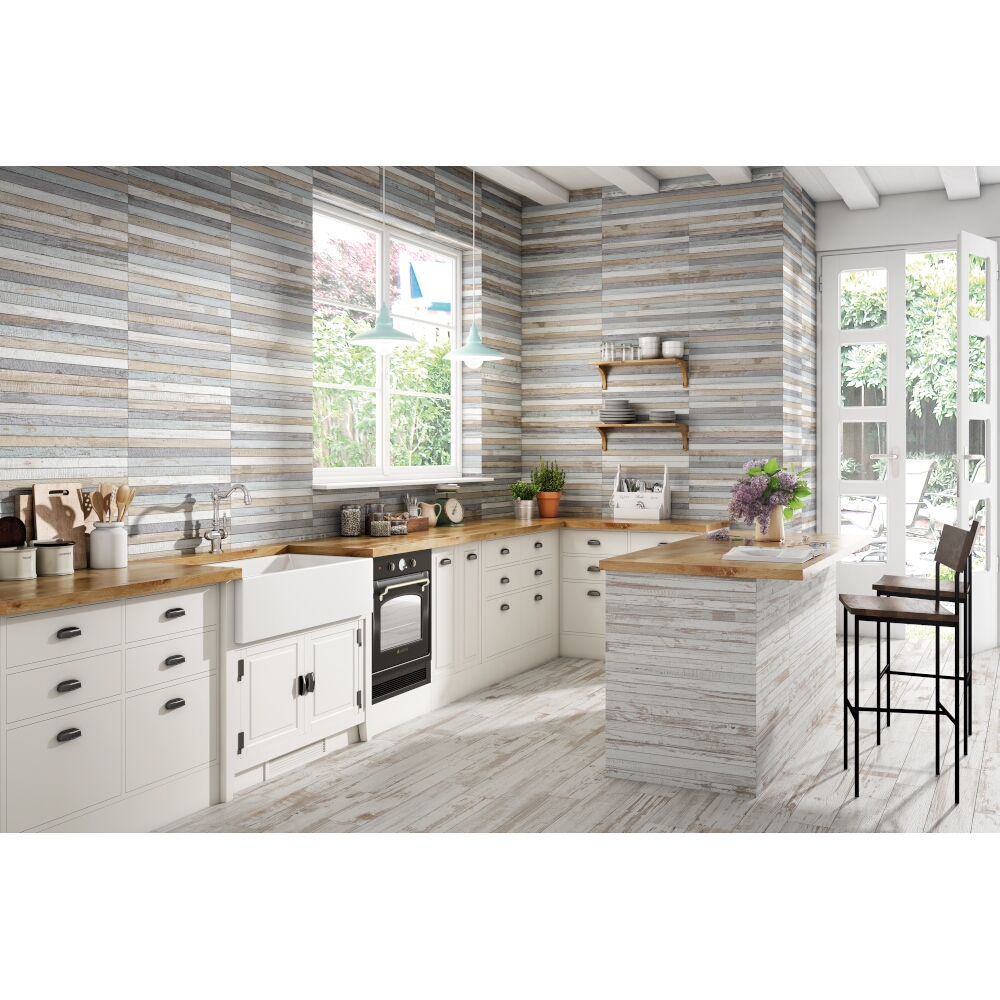 Glazované dlaždice hiszpański GAYAFORES Tribeca Blanco white mat 15x90 gat. I