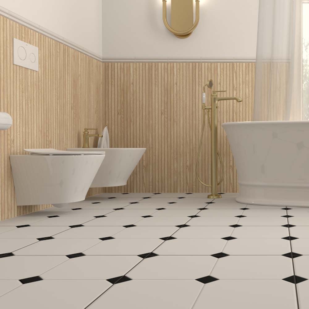 DLAŽBA EL MOLINO BETERA BLACK- WHITE MAT 58X58